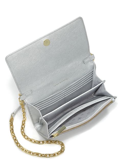 chain wallet in anthracite metallic fabric|Metallic wallets + FREE SHIPPING .